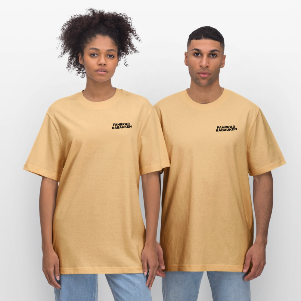 Organic T-Shirt Fahrradrabauken - washed yellow